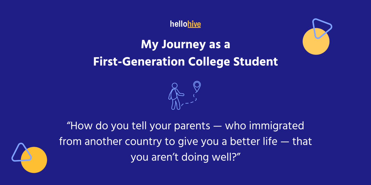 Image with summary of blog, "My Journey as a First-Generation College Student"
